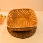 Square Bamboo Basket Eco-Friendly (Set of 4)