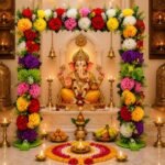 Artificial Flower Arch Gate for Ganesh Puja Decoration
