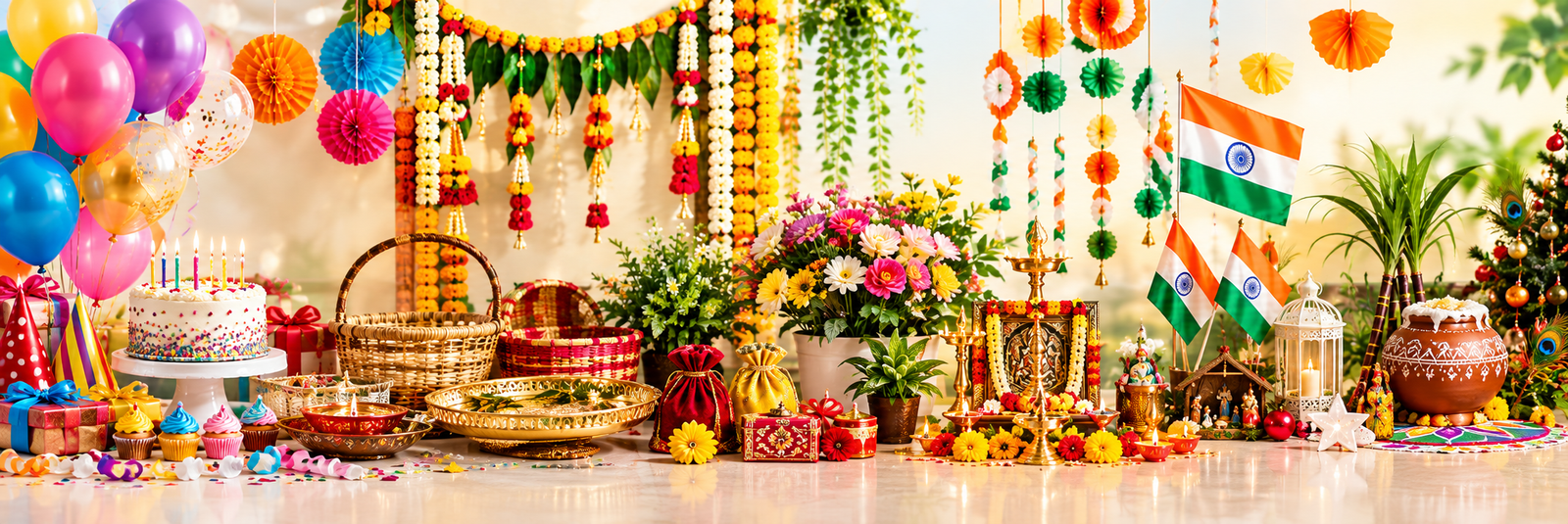 Vibrant Multicultural Festival Celebration Display
