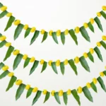 3 String of Marigold & Mangoleaf Toran (4 Feet Lenght)